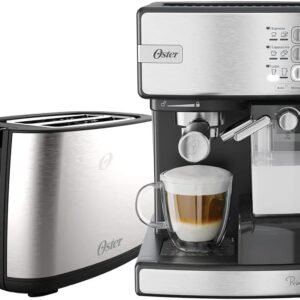 Kit Inox Cafeteira Espresso Nova Primalatte e Torradeira Oster – 127V