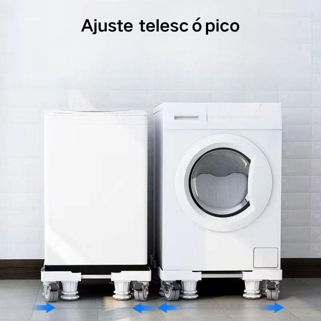 Suporte com Rodinhas para Geladeira, Máquina de Lavar e Fogão, Carrinho Móvel e Base para Eletrodomésticos(Básico(sem centro suportes)) - Imagem 2