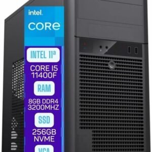 Computador Skill Pro Intel 11ª Geração Core i5 11400F 8GB DDR4 Placa de vídeo Geforce 2GB SSD 256GB Windows 11 SP-021