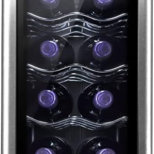 Adega ACB08 Electrolux 8 garrafas 1 Porta Preta Acabamento em Alumínio – Bivolt