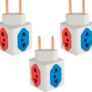 KIT Com 3 Adaptadores Benjamim Cubo 3D Com 3 Entradas de Tomada 10 Amperes E 1 Entrada de Tomada 20 Amperes Colorido Vermelho Azul Plug Padrão Novo 3 Pinos Resistente PREMIUM ONYK KIT Com 3 Adaptadores Benjamim Cubo 3D Com 3 Entradas de Tomada 10 Amperes E 1 Entrada de Tomada 20 Amperes Colorido Vermelho Azul Plug Padrão Novo 3 Pinos Resistente PREMIUM ONYK