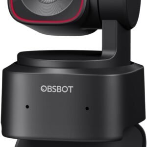 OBSBOT Tiny 2 Lite 4K Webcam PC, câmera de streaming PTZ com rastreamento IA e sensor 1/2″, controle gestos HDR microfones webcam computador mesa laptop reunião videochamadas 4K@30fps / 1080@60fps