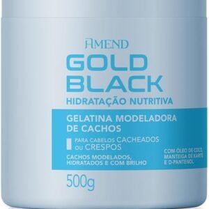 Gelatina Modeladora De Cachos Amend Gold Black Hidratação Nutritiva, 500g