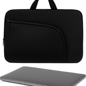 Capa para Notebook 15.6 Polegadas, Resistente à Água, Leve (150g), com Alça e Bolso Frontal, Case Protetora Slim para Trabalho, Faculdade e Viagem, Alça Reforçada, Neoprene – Qualidade Premium