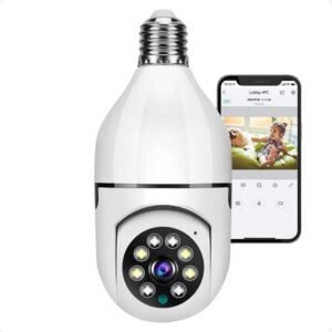 Câmera Segurança Lâmpada Ip Wifi 360° Full HD Yoosee Inteligente Prova D’água Giratória Visão Noturna Infravermelho Detecção de Movimentos 1080P HD Bivolt Premium