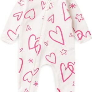 Macacão Bebê sem Pé com Zíper Suedine Estampado (RN/P/M/G/1)