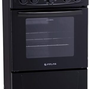 Fogão 4 bocas Atlas Mônaco Plus Preto com Acendimento Automático e Mesa Inox Fogão 4 bocas Atlas Mônaco Plus Preto com Acendimento Automático e Mesa Inox