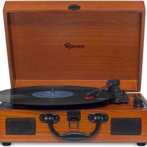 Raveo Vitrola com USB e Bluetooth, Sonetto Wood, 10W, marrom