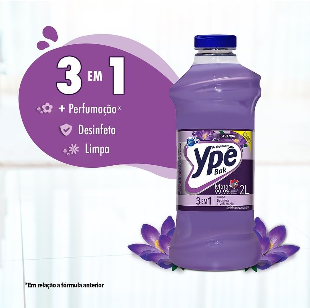 Ypê Desinfetante Bak Lavanda 2L - Imagem 3