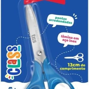 Tesoura Escolar Class – 13Cm – Azul – Cart C/1 Un – Tris