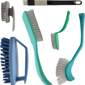 Kit de Escovas de Limpeza Casa Escovas Limpeza Cozinha e Banheiro Escovas Multiuso de Canto com Cabo Esponjas Para Limpar Louça Casa Cozinha Banheiro Carro Sapatos