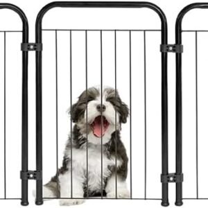 Cercado Pet Dobrável Portátil 5 Modulos Segurança Preto