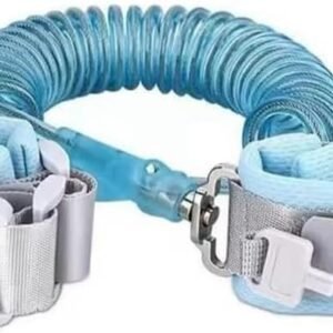 Pulseira Guia Infantil de Segurança Anti-Perda com Chave – Ajustável, Confortável, Cinta Elástica 1.5m para Crianças e Bebês – Ideal para Passeios, Viagens e Parques (Azul)