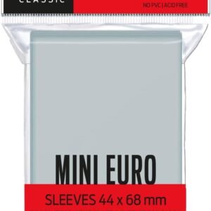 Sleeve Classic: MINI-EURO 44x68mm, Redbox, Plástico para Proteção de Cartas