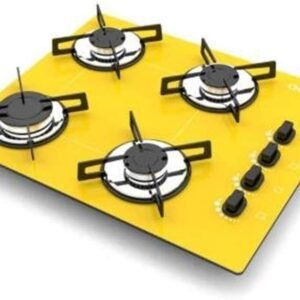 Cooktop 4 bocas Chamalux ultra chama amarelo Bivolt Trempe de Chapa