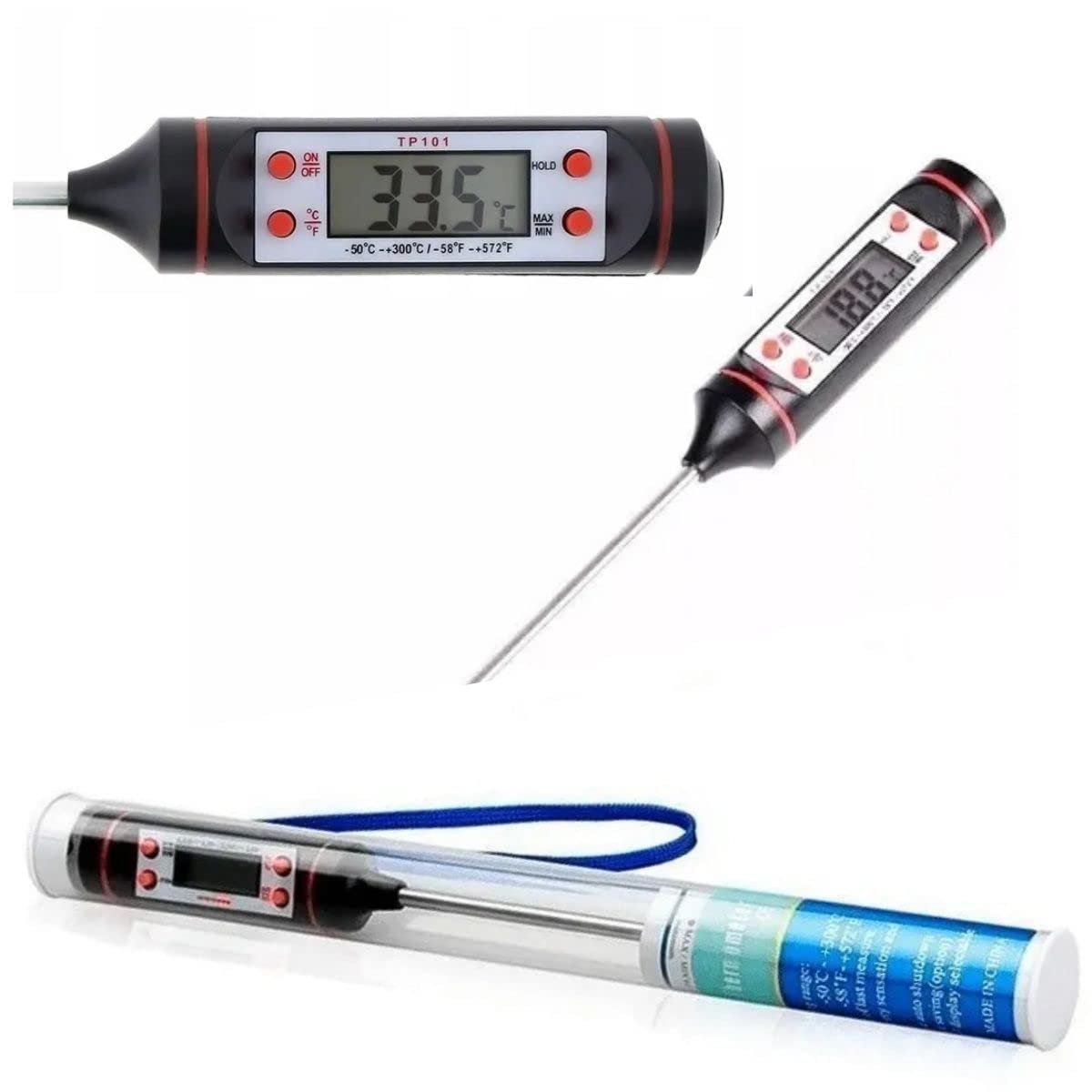 Termômetro Culinário Digital Espeto Alimento Cozinha Carne Churrasco Sobremesa Líquidos - Imagem 3