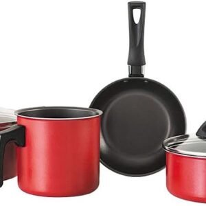 Brinox – Jogo de Panelas 4 Peças Garlic – Vermelho