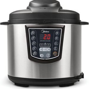 Midea Panela de Pressão Elétrica 6L Digital, Inox/Preto, 220v