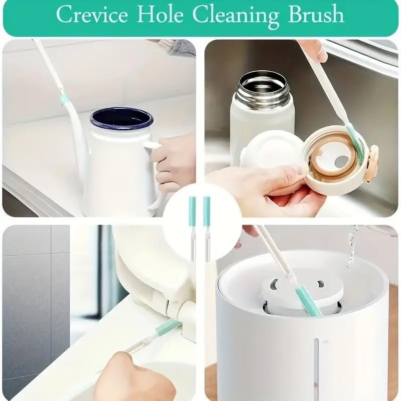 Conjunto de 8 escovas de limpeza de cerdas macias multiuso - cabo de plástico durável portátil, sem necessidade de eletricidade - para cozinha, banheiro, sala de estar, quarto, slot estreito ao ar - Imagem 8