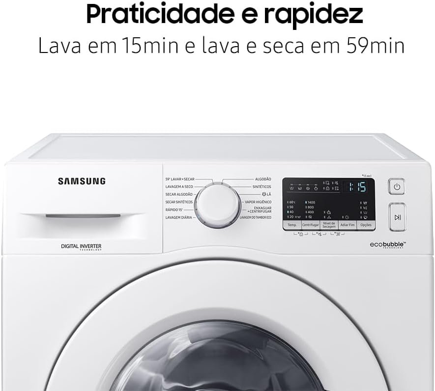 Samsung Lava e Seca Digital Inverter Ecobubble™ WD10M Branca 10.1kg 220V - Imagem 4