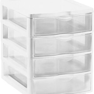 Gaveteiro Peq Com 4 Gavetas Branca Nitronplast Branco