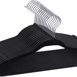 Kit 30 Cabides de Veludo 360° Antideslizante Kit Cabide para Roupas Camiseta Calça Kit 30 Cabides de Veludo 360° Antideslizante Kit Cabide para Roupas Camiseta Calça