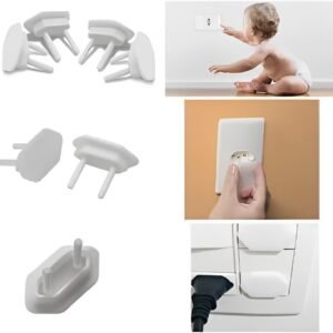 Kit 12 Protetor Tomada Bebe Segurança Contra Choque (Branco)