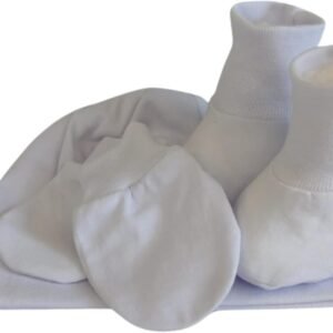 Kit Touca Luva Pantufa Bebê Recém Nascido Enxoval Maternidade Algodão Antialérgico Menino Menina Unissex MXC BRASIL