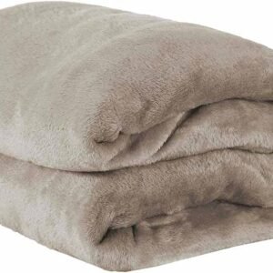 Cobertor Casal Manta Microfibra Fleece 01 Peça Caqui