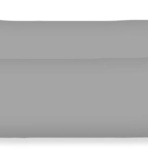 Kit 2 Fronhas C/Zíper 1,30x40cm Percal Flex 400 fios Travesseiro de Corpo Xuxão Toque Macio (cinza)