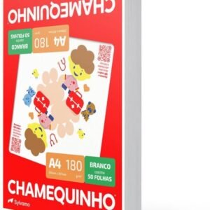 Papel Sulfite A4, Chamex, 29882, Chamequinho, 180 gramas, Branco, International Paper, 50 Folhas