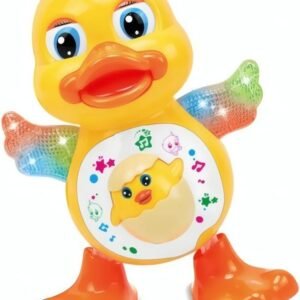 Pato Dançarino Brinquedo Infantil Interativo com Música Dança Movimentos e Luzes Estímulo para Bebês e Crianças Linha Premium