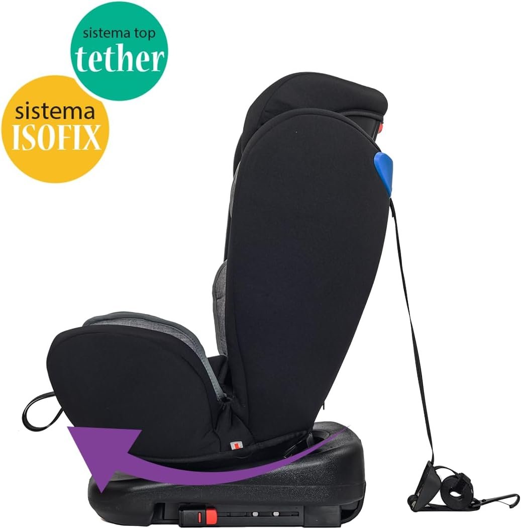 Maxi Baby Cadeira de Carro infantil Deluxe Rotação 360°, Sistema Isofix e Top Tether Grupo 0, 1,2,3 (0 a 36kgs), Cinza - Imagem 7