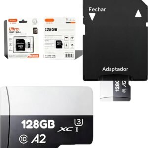 Cartão De Memória 128GB Original Com Adaptador Micro Full Hd – Velocidade 140MB/s ® (128, GB)