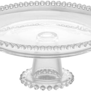 WOLFF – Prato de Cristal com Pé 20cm x 9cm – Linha Pearl