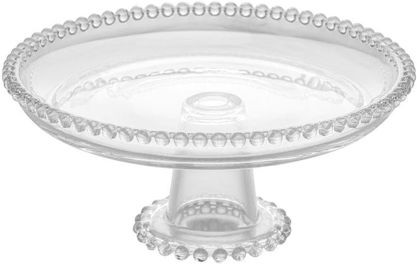 WOLFF - Prato de Cristal com Pé 20cm x 9cm - Linha Pearl