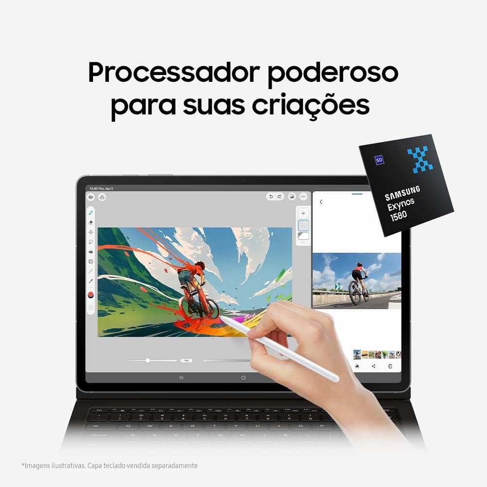 Tablet Samsung Galaxy Tab S10 FE, Azul, 10.9", Wifi, 128GB, 8GB RAM, Camera Traseira de 13MP, Câmera Frontal de 12MP Ultra Wide, Wifi 6, IP68, Android 15 - Imagem 8