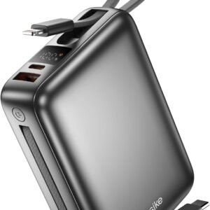 Basike Carregador Portátil, Power Bank 20000mAh com Cabos Integrados, Carregamento Rápido 22.5W(MAX), Compacto, Led Indicador de Bateria para iPhone/Samsung/Huawei/Xiaomi (Cinza) Basike Carregador Portátil, Power Bank 20000mAh com Cabos Integrados, Carregamento Rápido 22.5W(MAX), Compacto, Led Indicador de Bateria para iPhone/Samsung/Huawei/Xiaomi (Cinza)
