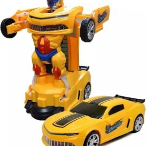 Carro Vira Robo Som Luz Carrinho BMW BRANCO Brinquedo Menino Pilha Cor CAMARO AMARELO – TYDA (CAMARO AMARELO)