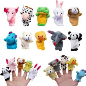 Fantoche De Dedos Dedoches Animais De Pelúcia – 10 Unidades