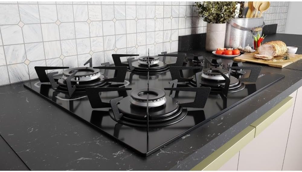 Cooktop 4 Bocas a Gás Itatiaia Electra Glass Mesa de Vidro Acendimento Superautomático Preto Bivolt - Imagem 3