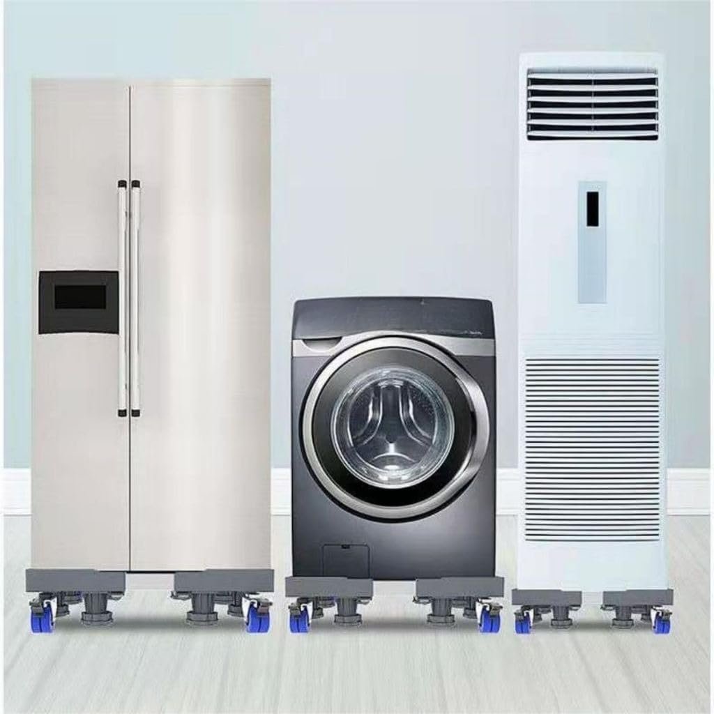 Suporte com Rodinhas para Geladeira, Máquina de Lavar e Fogão, Carrinho Móvel e Base para Eletrodomésticos(Básico(sem centro suportes))