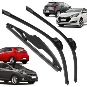 Kit Completo 3 Palhetas Limpador Parabrisa Silicone Hb20 2013 a 2019