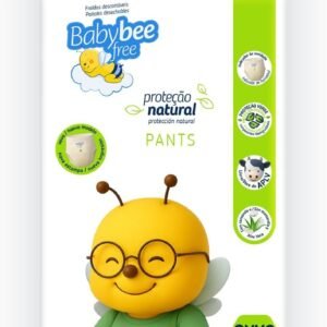 Fralda Proteção Natural PANTS | Baby Bee Free | Fralda Shortinho | Hipoalergenica | Livre de APLV (2XXG)
