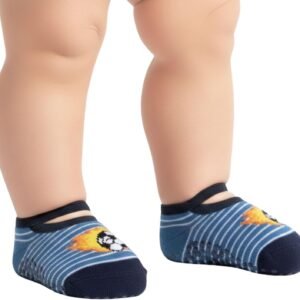 Meia BEBÊ Sapatilha com Viés e Sola com Antiderrapante Selene Meninos