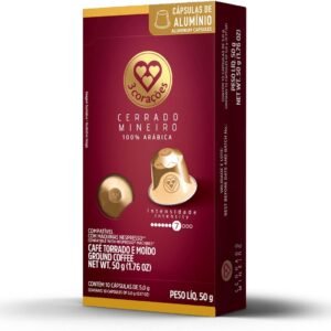 3 Corações Cápsulas de Café Cerrado Mineiro, Compatíveis com Nespresso, contém 10 cápsulas 3 Corações Cápsulas de Café Cerrado Mineiro, Compatíveis com Nespresso, contém 10 cápsulas