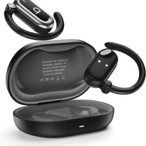 Basike Fone de Ouvido Bluetooth 5.4 OWS, Fone de Ouvido Sem Fio Esportivo HiFi Estéreo Som, IPX4 à Prova D’Água, Redução de Ruído ENC, 30h de Autonomia e Case Voz para Corrida e Exercícios (Preto) Basike Fone de Ouvido Bluetooth 5.4 OWS, Fone de Ouvido Sem Fio Esportivo HiFi Estéreo Som, IPX4 à Prova D’Água, Redução de Ruído ENC, 30h de Autonomia e Case Voz para Corrida e Exercícios (Preto)
