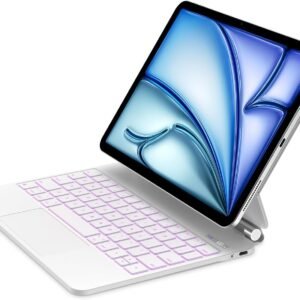 Bettdow Capa com Teclado e trackpad para iPad 10ª Geração 10.9″ Polegadas, iPad (A16) 11th Generation 11 Inch 2025; modelos A2696,A2757,A2777,A3354,A3355 e A3356 com Auto Hibernação(Branco)