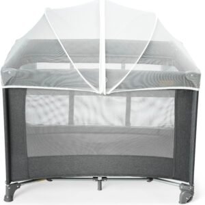 MaxiBaby Berço Portátil Infantil Cercado 0-15kg Lazy Grafite