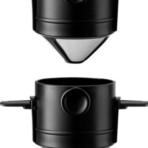 kit 2 unidades, Filtro de café inox, individual, mini coador de café, reutilizável,com abas,portátil,dobrável,prático,sustentável,sem uso de filtro de papel